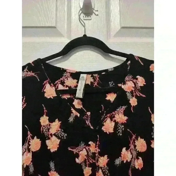 American Rag Black Rosebud High Low‎ Floral Dress Size 2X - Picture 9 of 9